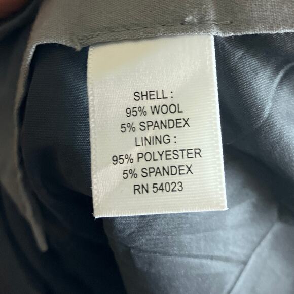 Banana Republic Womens Pants Gray Jackson Fit Wool Blend Lined Stretch 12 - Picture 6 of 12